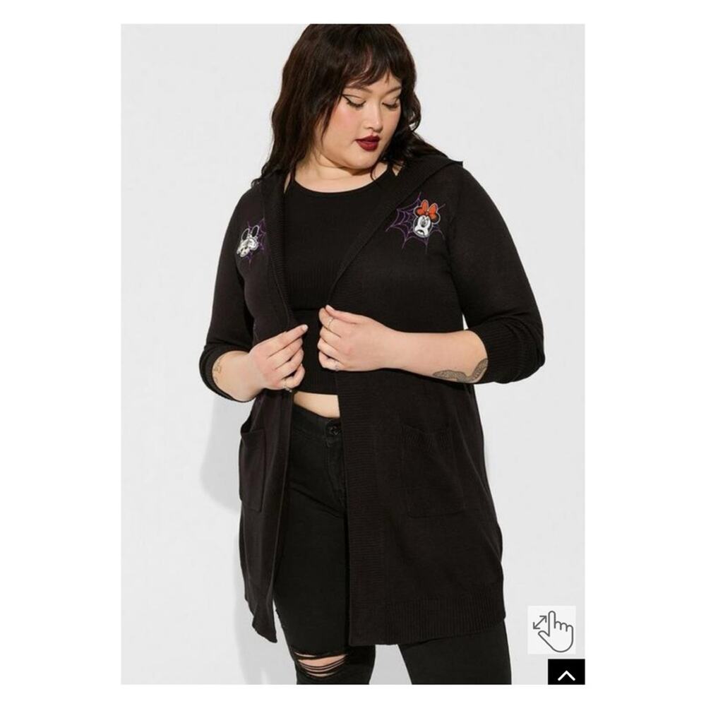 Torrid Black Disney Mickey&Minnie Halloween Cardigan Sz.4 NWT
